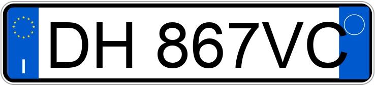 Numer rejestracyjny DH867VC posiada FIAT Panda 2a serie