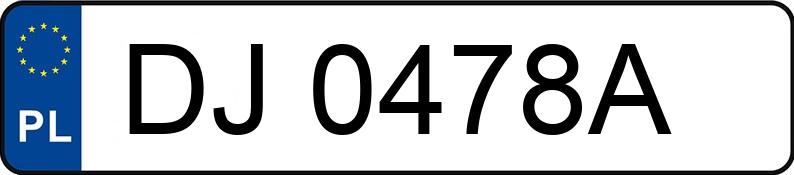 Numer rejestracyjny DJ 0478A posiada PEUGEOT 206 - DJ0478A
