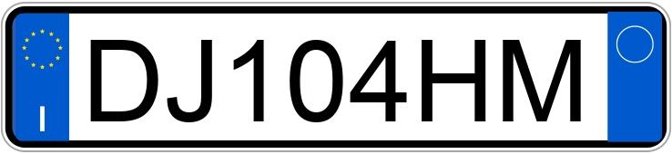 Numer rejestracyjny DJ104HM posiada TOYOTA Yaris 2a serie