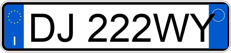 Numer rejestracyjny DJ222WY posiada LANCIA Ypsilon 2a serie Numer rejestracyjny DJ222WY posiada LANCIA Ypsilon 2a serie