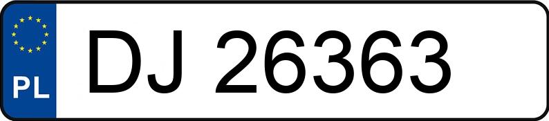 Numer rejestracyjny DJ 26363 posiada VOLKSWAGEN Polo 1.05 Kat. Fox - DJ26363