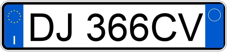 Numer rejestracyjny DJ366CV posiada BMW Serie 3