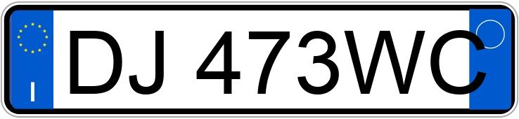 Numer rejestracyjny DJ473WC posiada BMW Serie 3