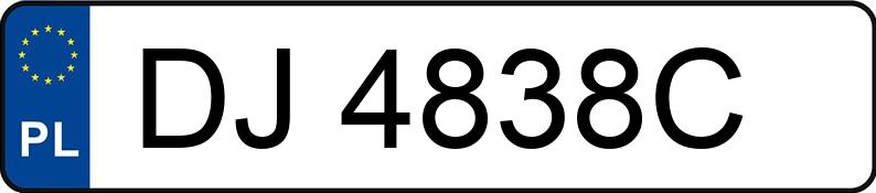 Numer rejestracyjny DJ 4838C posiada MITSUBISHI Galant 2.0i Kat. MR`97 Comfort - DJ4838C