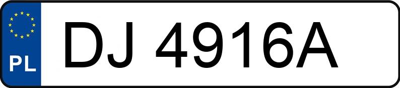 Numer rejestracyjny DJ 4916A posiada CITROEN Xsara II 2.0 HDI Kat. MR`00 E3 Tonic - DJ4916A