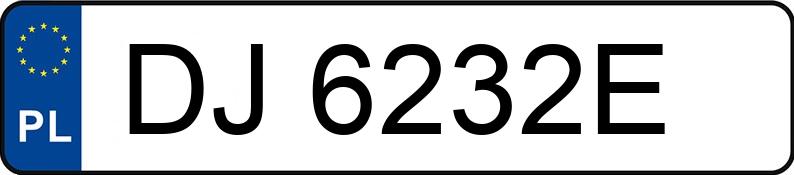 Numer rejestracyjny DJ 6232E posiada CHEVROLET CRUZE - DJ6232E