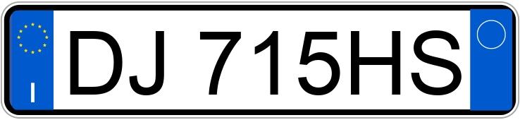 Numer rejestracyjny DJ715HS posiada  