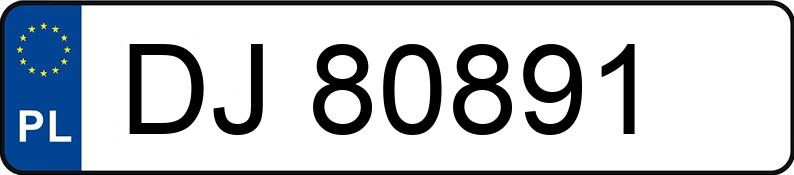 Numer rejestracyjny DJ 80891 posiada NISSAN NOTE - DJ80891