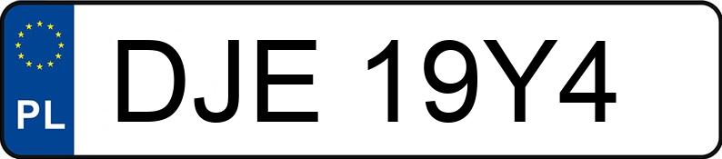 Numer rejestracyjny DJE 19Y4 posiada BMW 518I - DJE19Y4