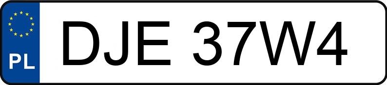 Numer rejestracyjny DJE 37W4 posiada AUDI A3 SPORTBACK - DJE37W4