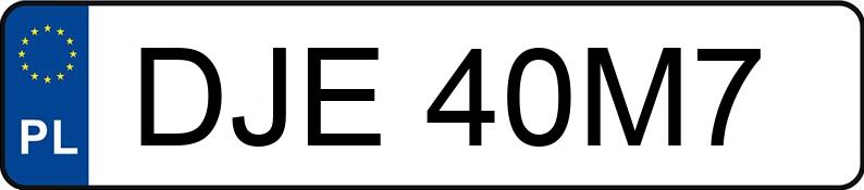 Numer rejestracyjny DJE 40M7 posiada AUDI Q7 - DJE40M7 Numer rejestracyjny DJE 40M7 posiada AUDI Q7 - DJE40M7