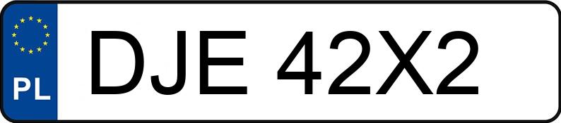 Numer rejestracyjny DJE 42X2 posiada VOLKSWAGEN GOLF - DJE42X2 Numer rejestracyjny DJE 42X2 posiada VOLKSWAGEN GOLF - DJE42X2
