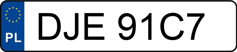 Numer rejestracyjny DJE 91C7 posiada BMW 318 Diesel Kat. MR`01 E3 E46 318 Diesel Kat. MR`01 E3 E46 - DJE91C7