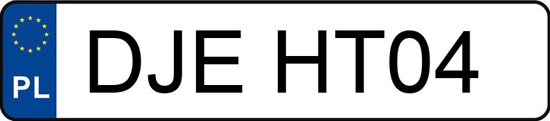 Numer rejestracyjny DJE HT04 posiada AUDI A4 Avant 2.0 Kat. MR`05 E4 8E A4 Avant 2.0 Kat. MR`05 E4 8E - DJEHT04
