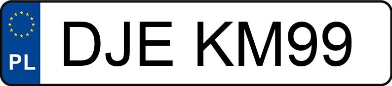 Numer rejestracyjny DJE KM99 posiada ALFA ROMEO Brera 2.4 20V JTDM-jet MR`05 E4 939 Brera 2.4 20V JTDM-jet MR`05 E4 939 - DJEKM99