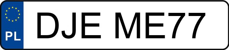 Numer rejestracyjny DJE ME77 posiada AUDI A5 - DJEME77