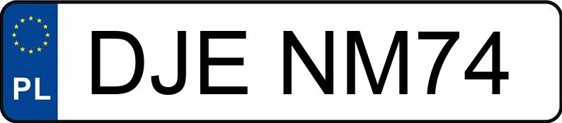Numer rejestracyjny DJE NM74 posiada VOLKSWAGEN GOLF PLUS - DJENM74