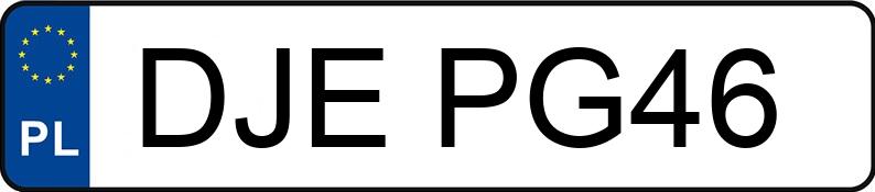 Numer rejestracyjny DJE PG46 posiada FIAT PANDA - DJEPG46