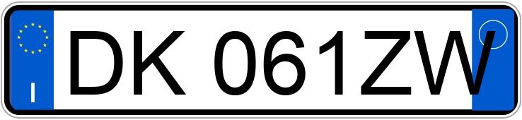 Numer rejestracyjny DK061ZW posiada BMW Serie 3