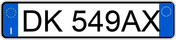 Numer rejestracyjny DK549AX posiada FIAT Doblo 2a serie