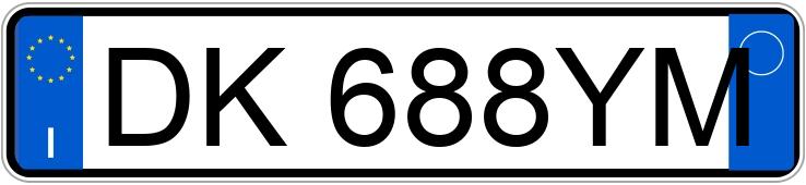 Numer rejestracyjny DK688YM posiada FIAT 500 Numer rejestracyjny DK688YM posiada FIAT 500