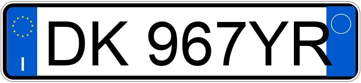 Numer rejestracyjny DK967YR posiada TOYOTA Yaris 2a serie