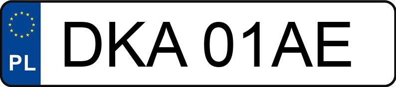 Numer rejestracyjny DKA 01AE posiada AUDI 80 - DKA01AE