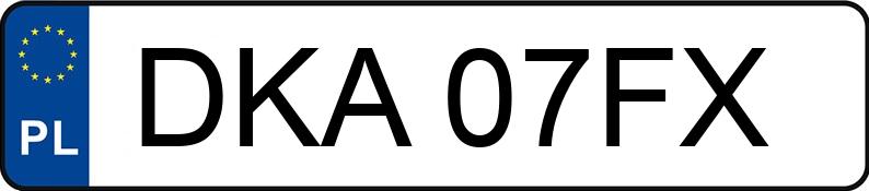 The registration number DKA 07FX has FIAT Ducato 40 2.2 M-jet Kat. E4 4.0t Ducato 40 2.2 M-jet Kat. E4 4.0t - DKA07FX