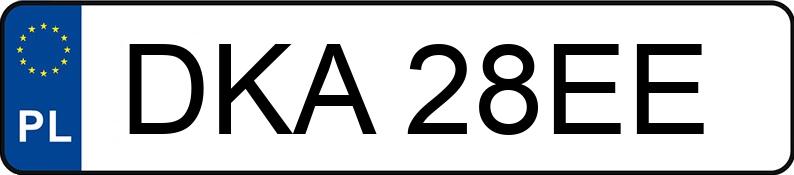 Numer rejestracyjny DKA 28EE posiada CITROEN AX 11 Kat. Fashion - DKA28EE