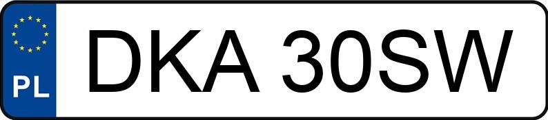 O número de registro DKA 30SW tem OPEL Astra II 1.6 MR`98 Njoy Aut. - DKA30SW