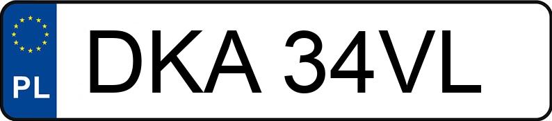 Registreringsnummeret DKA 34VL har SEAT Toledo 1.9 TDI MR`05 E4 5P2 Reference - DKA34VL