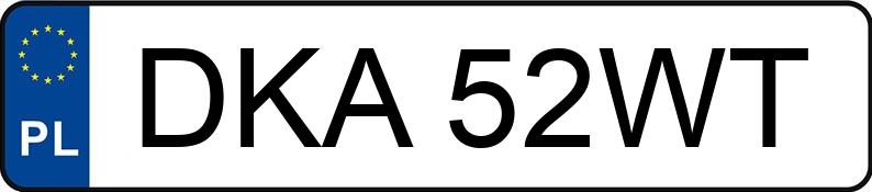Numer rejestracyjny DKA 52WT posiada OPEL Astra II 1.6 MR`98 Njoy Aut. - DKA52WT