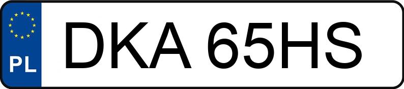 Numer rejestracyjny DKA 65HS posiada VOLKSWAGEN Golf III 1.6i Kat. MR`91 GL - DKA65HS