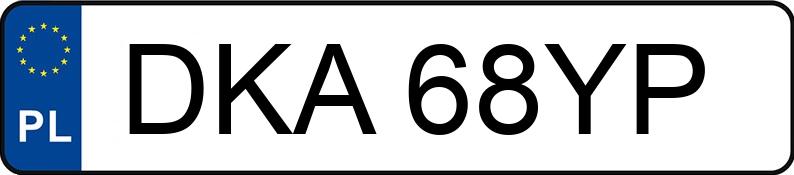 Numer rejestracyjny DKA 68YP posiada FORD MONDEO - DKA68YP