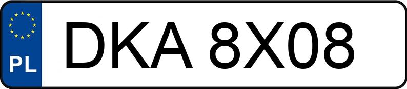 Numer rejestracyjny DKA 8X08 posiada FAW HONGQI HS5 C235 - DKA8X08
