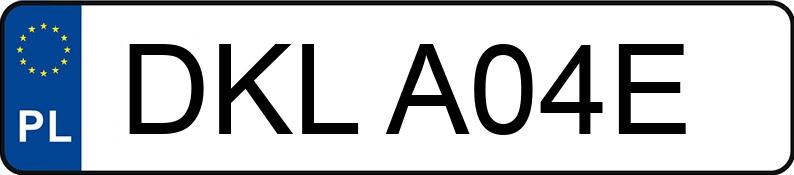 Numer rejestracyjny DKL A04E posiada MBK - DKLA04E Numer rejestracyjny DKL A04E posiada MBK - DKLA04E