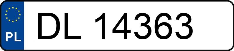Numer rejestracyjny DL 14363 posiada TOYOTA YARIS - DL14363