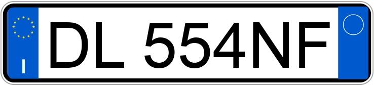 Il numero di registrazione DL554NF ha Maria Mandaglio