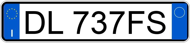 Numer rejestracyjny DL737FS posiada FIAT Panda 2a serie