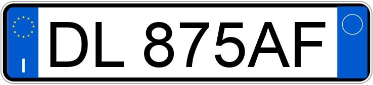 The registration number DL875AF has BMW 118d
