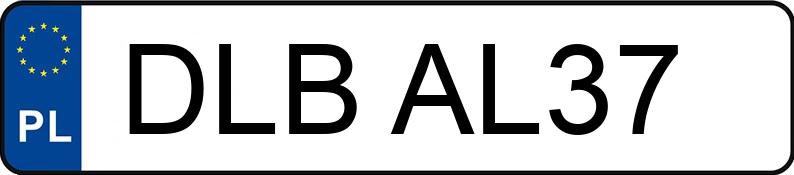 Le numéro d’enregistrement DLB AL37 a VOLKSWAGEN Golf V 1.9 TDi MR`03 E4 Trendline - DLBAL37