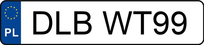 Numer rejestracyjny DLB WT99 posiada AUDI A4 1.9 TDi Kat. MR`00 E3 8E A4 1.9 TDi Kat. MR`00 E3 8E - DLBWT99