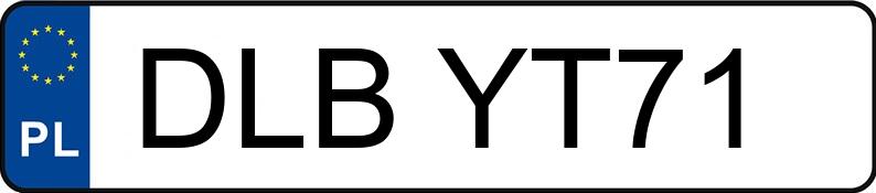 Numer rejestracyjny DLB YT71 posiada BMW 320i MR`04 E3 E90 320i MR`04 E3 E90 - DLBYT71