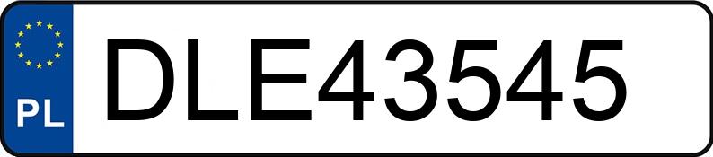 Numer rejestracyjny DLE 43545 posiada VOLKSWAGEN POLO - DLE43545