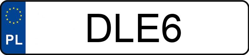 Numer rejestracyjny DLE 6 posiada DODGE CHALLENGER - DLE6