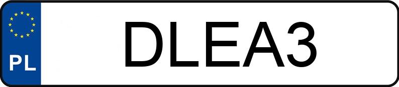 Numer rejestracyjny DLE A3 posiada MERCEDES-BENZ 190 E 2.0 201 190 E 2.0 201 - DLEA3