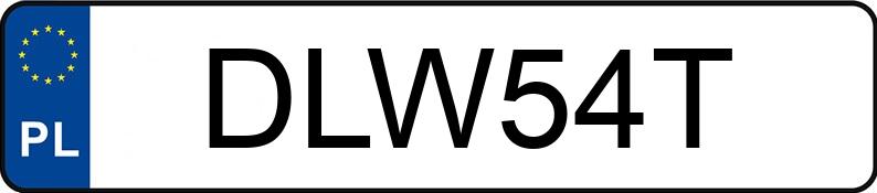 Numer rejestracyjny DLW 54T posiada   - DLW54T