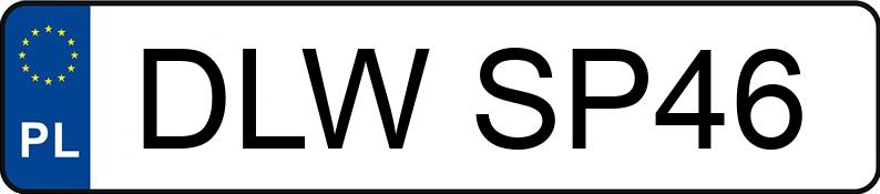 Numer rejestracyjny DLW SP46 posiada BMW 530 Diesel MR`03 E3 E60 530 Diesel MR`03 E3 E60 - DLWSP46