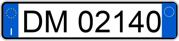 Il numero di registrazione DM02140 ha Piaggio Vespa