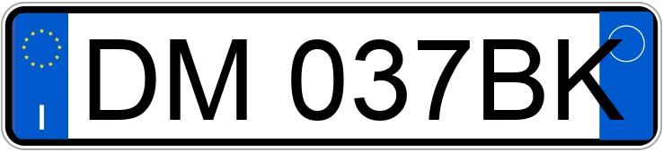 Numer rejestracyjny DM037BK posiada FIAT Panda 2a serie